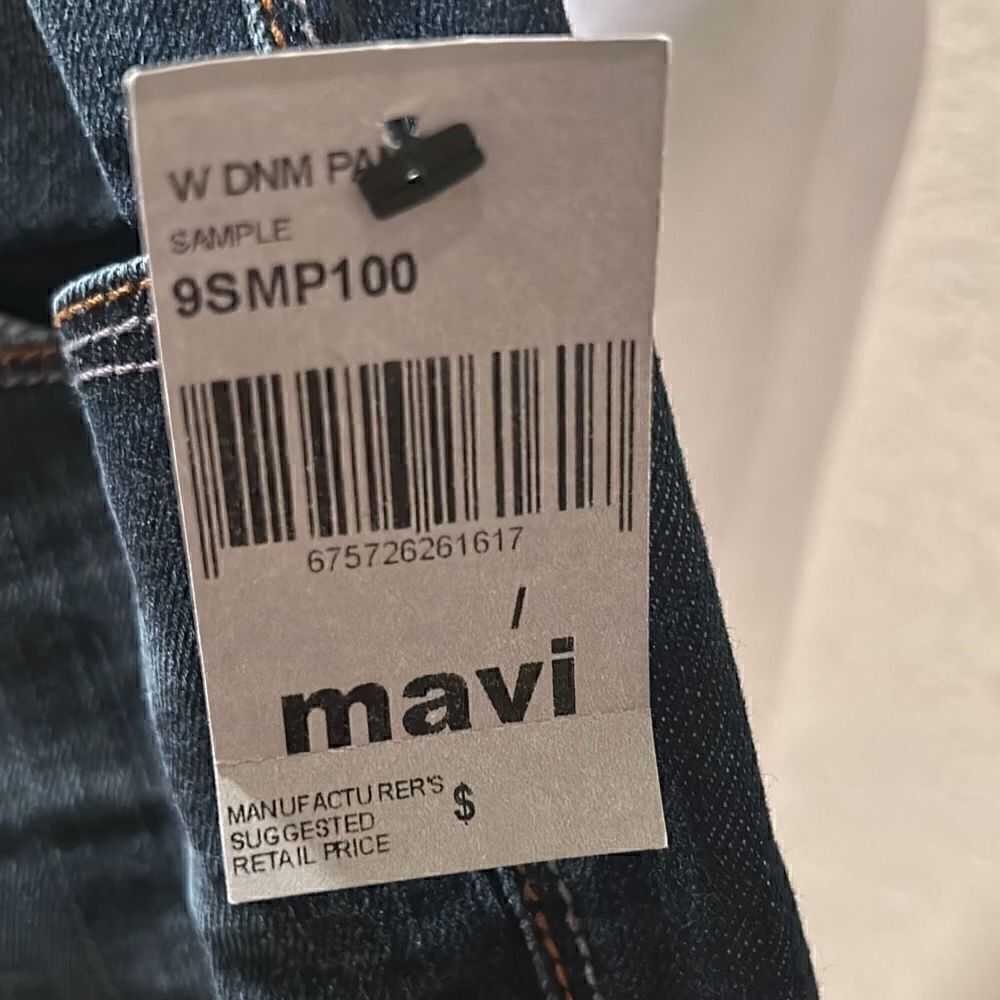 Mavi Olivia Womens Size 27 Denim Blue Jeans Low Rise Straight Leg Dark Wash NWT - Picture 4 of 8